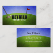 Lustige Ruhestands-Visitenkarten Telefonnummerkarte (Vorne/Hinten)