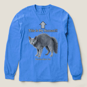 Lustige Russische Blaue Katze – Das ist mein Mensc Tri-Blend Shirt