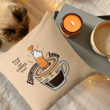 Lustige Rustikale Gemütliche Kaffee-Katze-Liebhabe