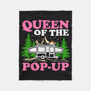 Lustige RV-Camping-Königin des Pop-Up-Campers Fleecedecke