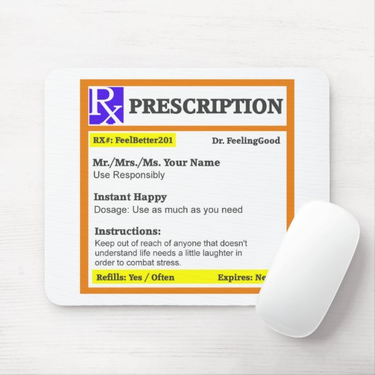 Lustige rx Verordnung Mousepad (Mit Mouse)
