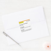 Lustige rx Verordnung Quadratischer Aufkleber (Umschlag)