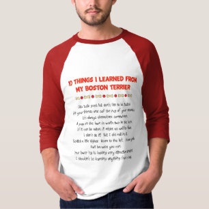 Lustige Sachen I gelernt von meinem Boston Terrier T-Shirt