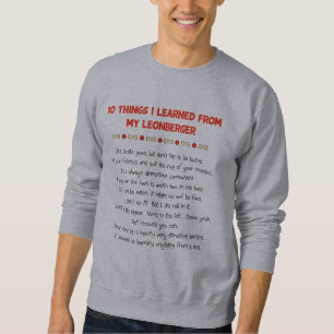 Lustige Sachen I gelernt von meinem Leonberger Sweatshirt