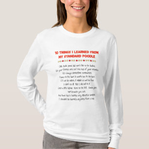 Lustige Sachen I gelernt von meinem Standardpudel T-Shirt