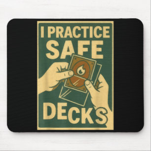 Lustige Safe Decks Sammelkartenspiel Pun Humor  Mousepad