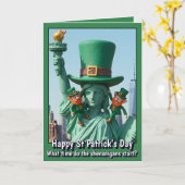 Lustige Saint Patrick's Day Karte (Gelbe Blume)