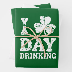 Lustige Saint Patricks Day Party St Pats Lustiger  Geschenkpapier Set