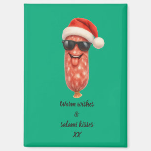 Lustige Salami Küsse Weihnachten Magnet