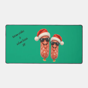 Lustige Salamiküsse Weihnachten Schreibtischunterlage