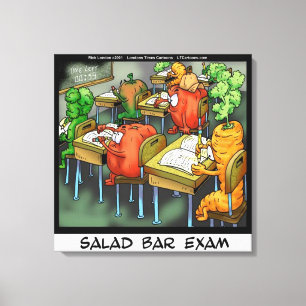 Lustige Salatbar-Prüfung Leinwanddruck