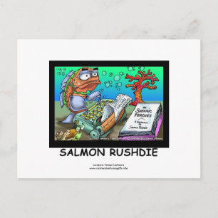 Lustige Salman-Rushdie-Fisch-Postkartenset von 8 Postkarte