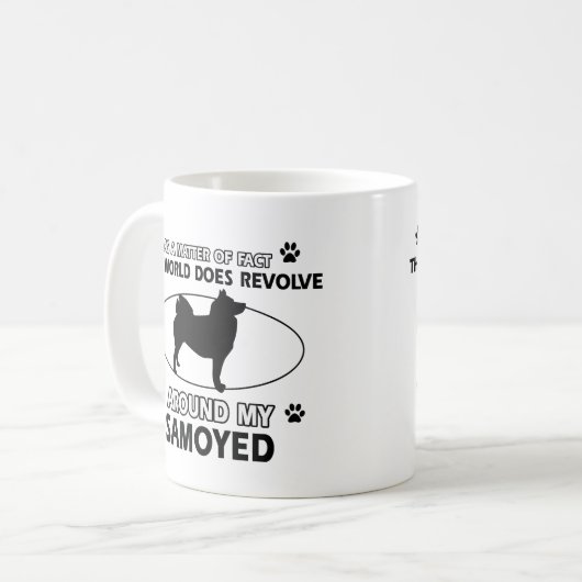 lustige SAMOYED-Entwürfe Kaffeetasse (Vorderseite Links)