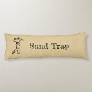 Lustige Sand-Trap-Golf-Design-Leder-Look-Sport Seitenschläferkissen
