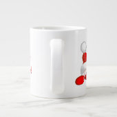 Lustige Sankt- und Ren-Cartoon-Tasse Jumbo-Tasse (Rückseite)