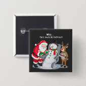 Lustige Santa-Blutabnahme Phlebotomist Button (Vorne & Hinten)