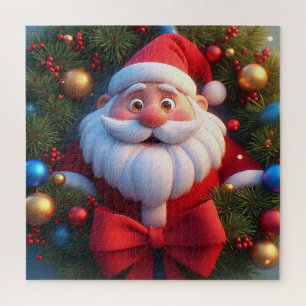 Lustige Santa Cartoon Weihnachtsszene Ferien Spaß Puzzle