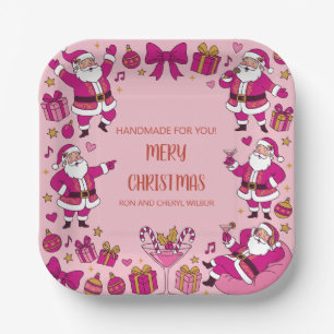 Lustige Santa-Friendsmas-Weihnachtsfeier Pappteller