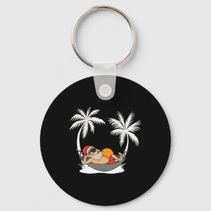 Lustige Santa-Palmen-Weihnachten Hawaii Christmas Schlüsselanhänger
