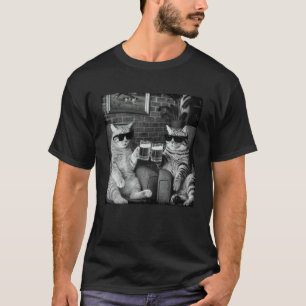 Lustige Sarkasmus-Katze-Meme-Gangster Katzen Trink T-Shirt
