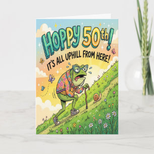 Lustige sarkastische Frosch 50. Geburtstagskarte Karte