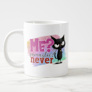 Lustige sarkastische Katzenwortkunst Jumbo-Tasse