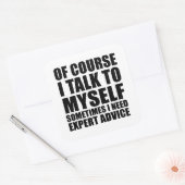 lustige sarkastische Redewendungen Erwachsenenhumo Quadratischer Aufkleber (Umschlag)