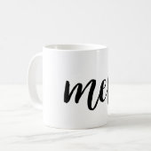 Lustige sarkastische schwarze meh Typografie Kaffeetasse (Vorderseite Links)