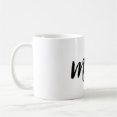 Lustige sarkastische schwarze meh Typografie Kaffeetasse (Links)