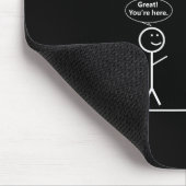 Lustige sarkastische Stockfigur Mousepad (Ecke)