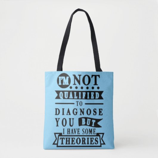 Lustige sarkastische Typografie Tasche (Vorderseite)