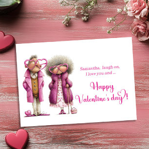 Lustige sarkastische Valentinstag Farbige Liebespa Feiertagskarte