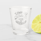 lustige sarkastische Wortart Schnapsglas (Rückseite)