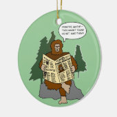 Lustige Sasquatch Keramikornament (Links)