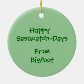 Lustige Sasquatch Keramikornament (Hinten)