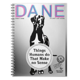 Lustige Satire Great Dane Notizbuch  Notizblock