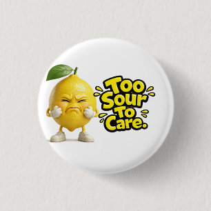 Lustige saure Zitrone Pin-Button Niedliche wüten Button