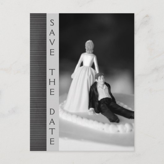Lustige Save-The-Date-Ankündigungen Ankündigungspostkarte (Vorderseite)