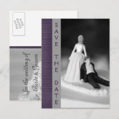 Lustige Save-the-Date-Ankündigungen Ankündigungspostkarte (Vorne/Hinten)