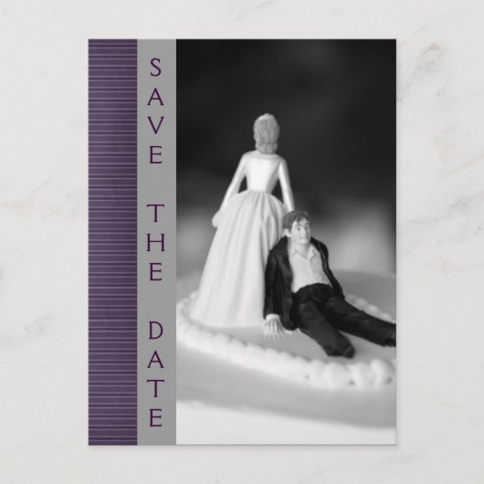 Lustige Save-the-Date-Ankündigungen Ankündigungspostkarte (Vorderseite)