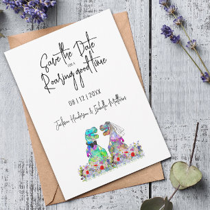 Lustige Save-the-Date-Karte für eine donnernde Din Save The Date