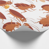 lustige Schaben-Insektenkakerin Geschenkpapier (Ecke)