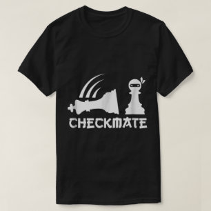 Lustige Schachkunst mit Ninja-Bauer Schachmatt T-Shirt