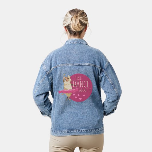 Lustige Schaf-Nachricht - Tanz einfach darüber 1 Jeansjacke (Modell)