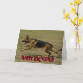 Lustige Schäferhundgeburtstagskarte Karte (Gelbe Blume)