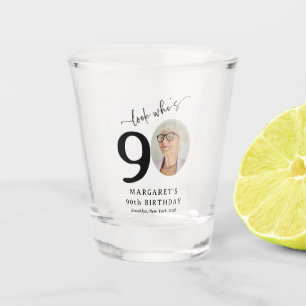 Lustige 'Schau wer 90 ist' stilvolle 90. Geburtsta Schnapsglas
