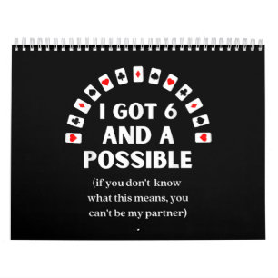 Lustige Schaufeln Ich habe sechs und eine mögliche Kalender