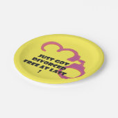 Lustige Scheidung frei schließlich Pappteller (Schrägansicht)