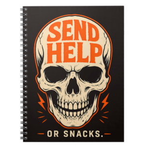 Lustige Schick Hilfe Oder Snacks Retro Totenkopf Notizblock
