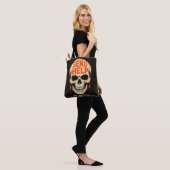Lustige Schick Hilfe Oder Snacks Retro Totenkopf Tasche (Am Model)